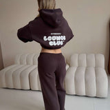 LOUNGE CLUB FLARED LEG JOGGERS