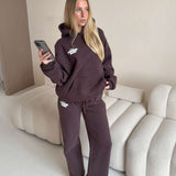 LOUNGE CLUB FLARED LEG JOGGERS