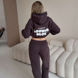 LOUNGE CLUB FLARED LEG JOGGERS