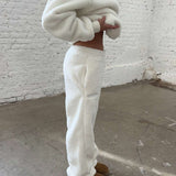 SNOW BUNNY FLARED JOGGERS