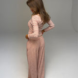 PRE-ORDER PALMER SOFT STRIPE WIDE LEG PANTS