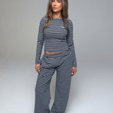 PRE-ORDER PALMER SOFT STRIPE WIDE LEG PANTS