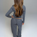 PRE-ORDER PALMER SOFT STRIPE WIDE LEG PANTS
