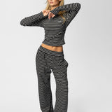 PALMER SOFT STRIPE WIDE LEG PANTS