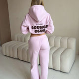 LOUNGE CLUB FLARED LEG JOGGERS